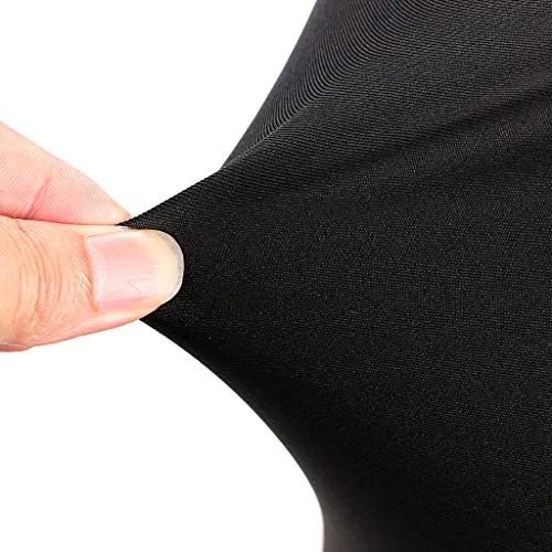 BTSKY, coprisedia elasticizzato nero con rivestimento per schienale, per sedia girevole, sedia da pranzo, sgabello da bar,...