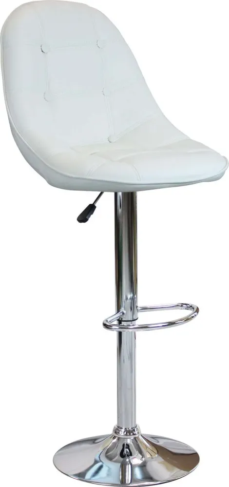 BUFORD - sgabello moderno da bar e sala da pranzo Bianco Milani Home