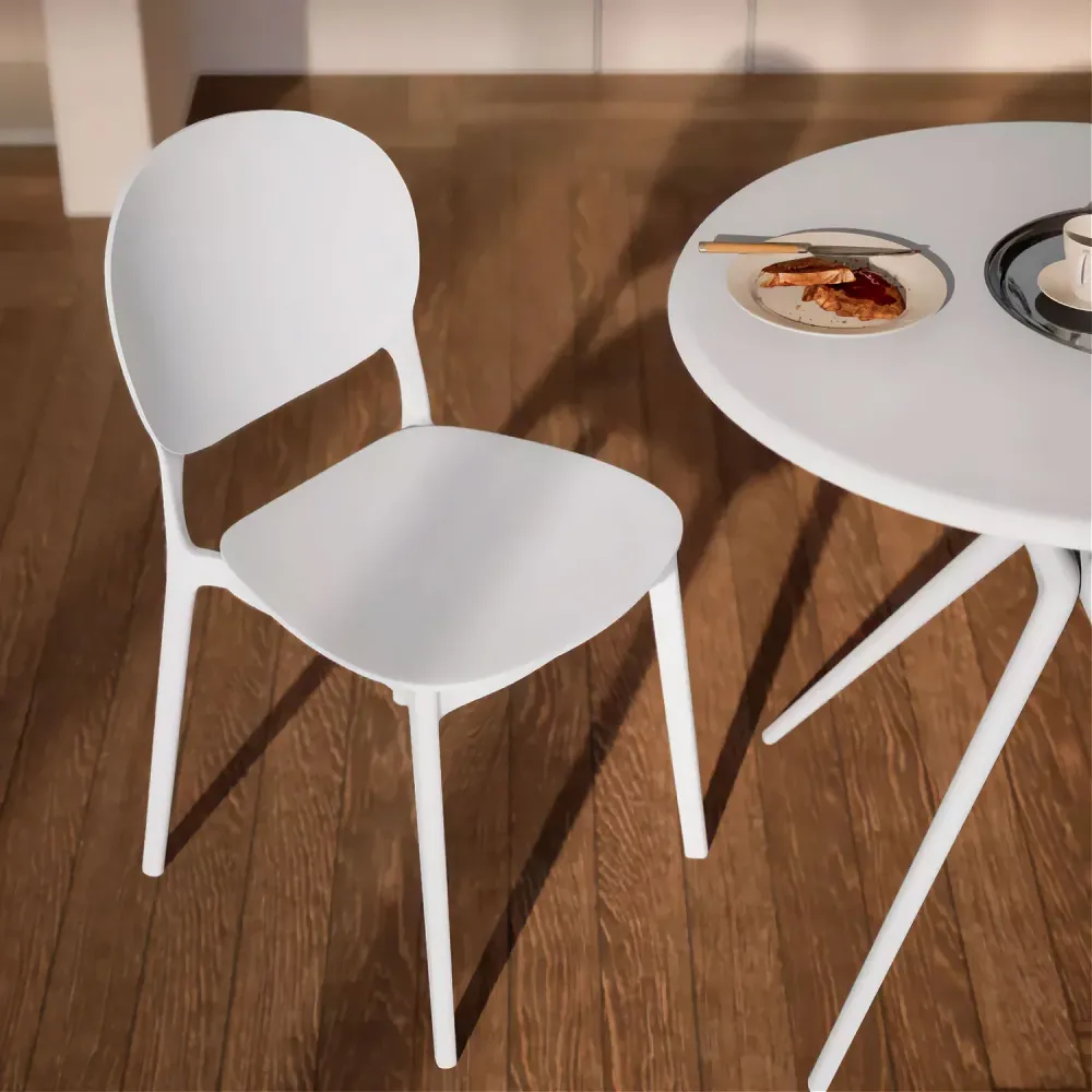 BUYBUY Sedia Torino PP , robusta e moderna, impilabili Bianca TOR001W