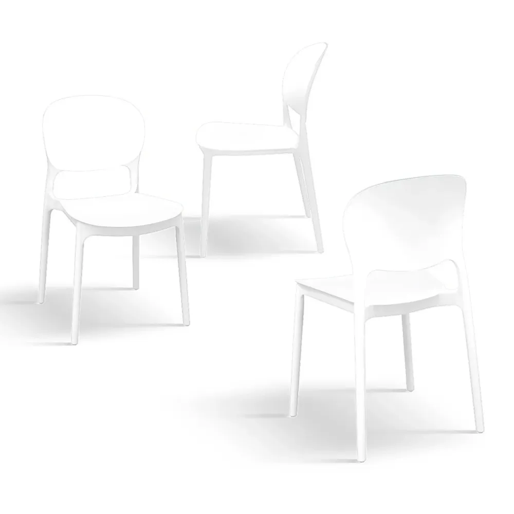 BUYBUY Sedia Torino PP , robusta e moderna, impilabili Bianca TOR001W