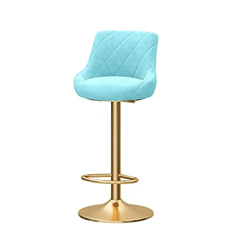 Sgabelli da Bar Sedia 360 ° Sgabello Girevole, Gambe d'oro Moderna Altezza Regolabile Velvet Bar Sgabello Sedia, con Schie...