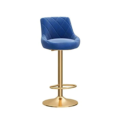 Sgabelli da Bar Sedia Bar Stool, ruotabile di 360 ° Sedile Imbottito Sagomato con Schienale e poggiapiedi, Altezza Regolab...