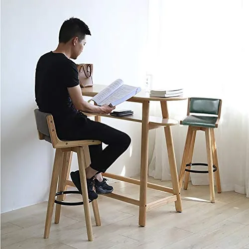 Sgabelli da Bar Sedia Sedia da Bar, Sedia da Incasso Legno massello Nordico, Moderno Semplice Sgabello Alto, Sgabello per...