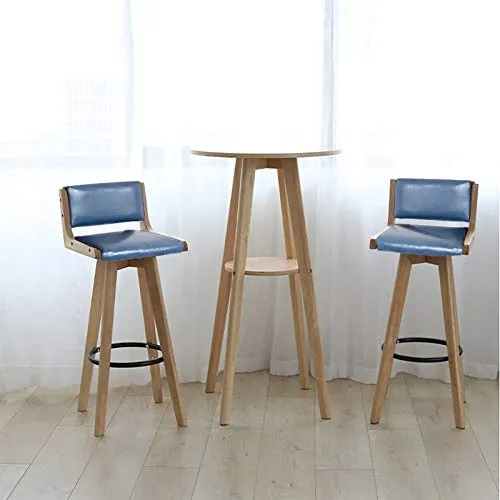 Sgabelli da Bar Sedia Sedia da Bar, Sedia da Incasso Legno massello Nordico, Moderno Semplice Sgabello Alto, Sgabello per...