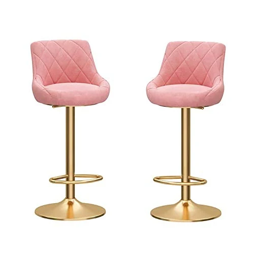 Sgabelli da Bar Sedia Set di sgabelli da bar barre Set di 2 sgabelli da bar sedile flanella, nessun bracciolo regolabile b...
