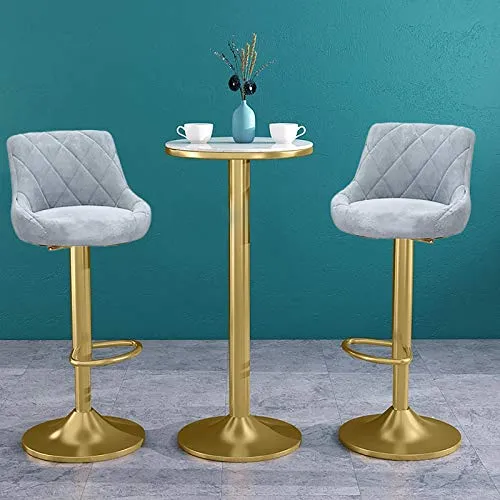 Sgabelli da Bar Sedia Sgabelli da Bar con Schienale Girevole Regolabile Altezza Sgabelli Pub sedie da Cucina Stool Set di...