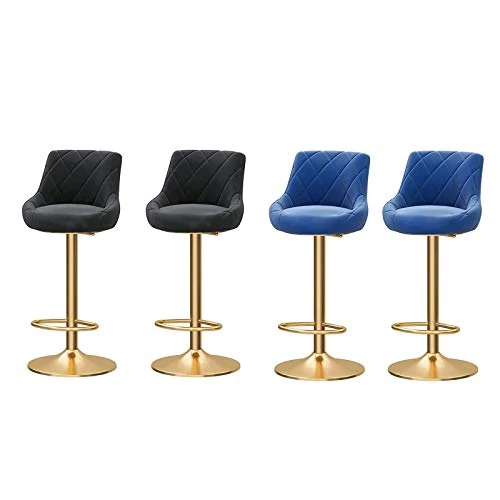 Sgabelli da Bar Sedia Sgabelli da bar Set di 4 regolabili Sedie contatore sgabelli da bar, girevole 360 ° girevole di sicu...