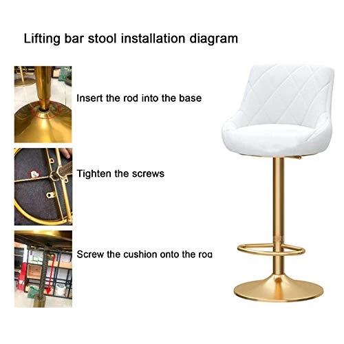 Sgabelli da Bar Sedia Sgabelli da bar Set di 2/4 Modern Regolabile Altezza Contatore da bar, con sedie barre posteriore Sg...