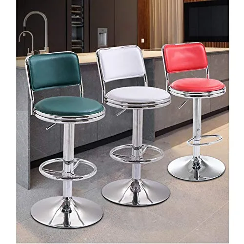C-J-X STOOL/CHAIR Sgabelli da Bar, Sedie da Pranzo Girevoli Esterne Similpelle con Sollevamento Gas, Sedie E Sgabelli da L...