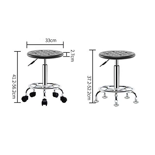 C-J-X STOOL/CHAIR Sgabello da Barbiere Spin, Sgabelli da Taglio Traspiranti Facili da Pulire Sgabelli da Bar Multifunzione...