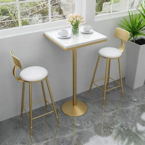 Sedia Da Pranzo Per Caffè, Sgabelli Da Bar Metallo Industriale Sgabelli Con Schienale Rotondo Per Bar Per La Colazione Sga...