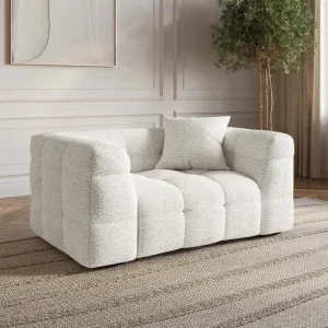 Poltroncina effetto montone bianco ecrù BELLA CABO