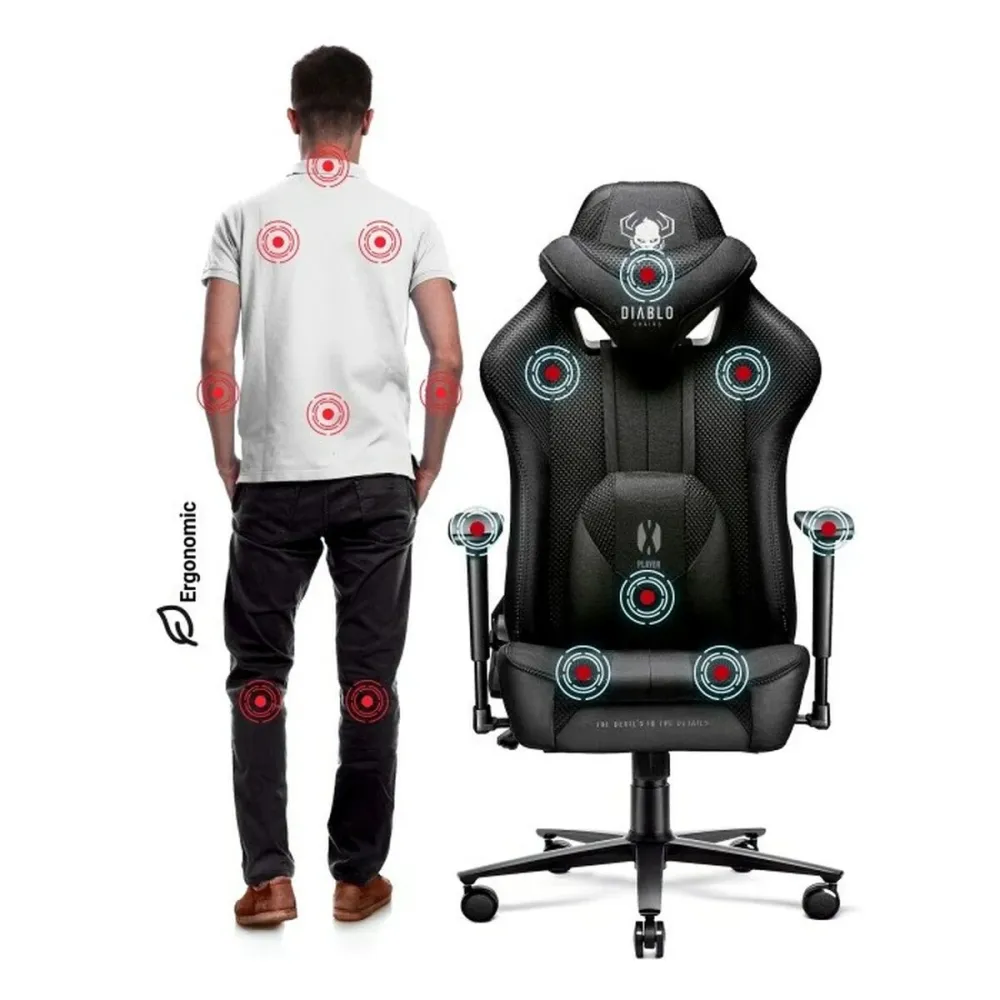 Cadeira de Gaming Diablo Chairs DiabloX-PLAYER 2.0 Preto