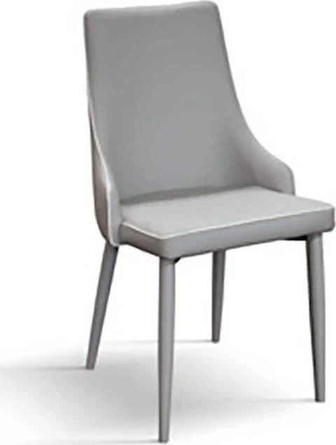 CAPELLA - sedia moderna ecopelle cm 45 x 42 x 95 h Grigio Milani Home