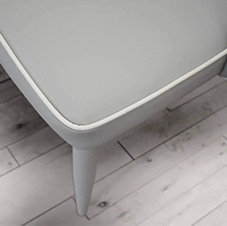 CAPELLA - sedia moderna ecopelle cm 45 x 42 x 95 h Grigio Milani Home
