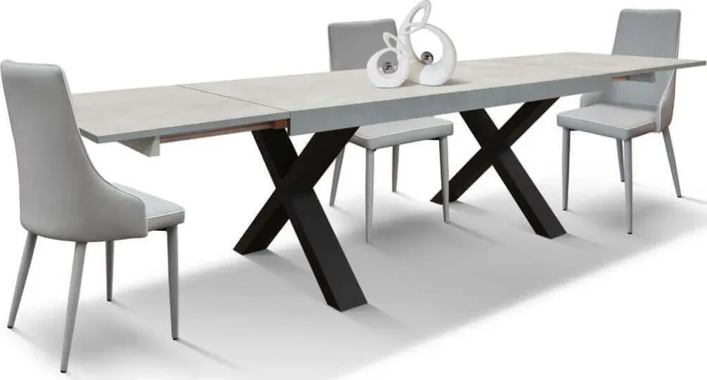 CAPELLA - sedia moderna ecopelle cm 45 x 42 x 95 h Grigio Milani Home
