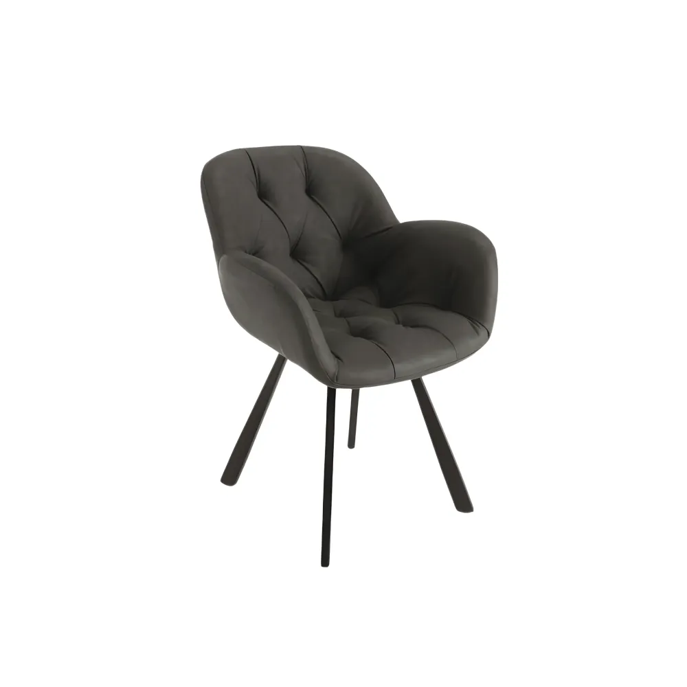 Sedie imbottite ecopelle soft touch "Town" moderne da soggiorno cm 66x65 85h Capodarte