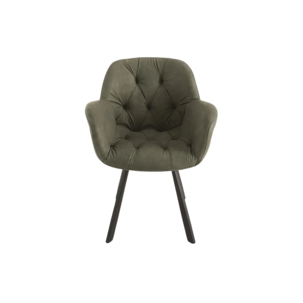 Sedie imbottite ecopelle soft touch "Town" moderne da soggiorno cm 66x65 85h Capodarte