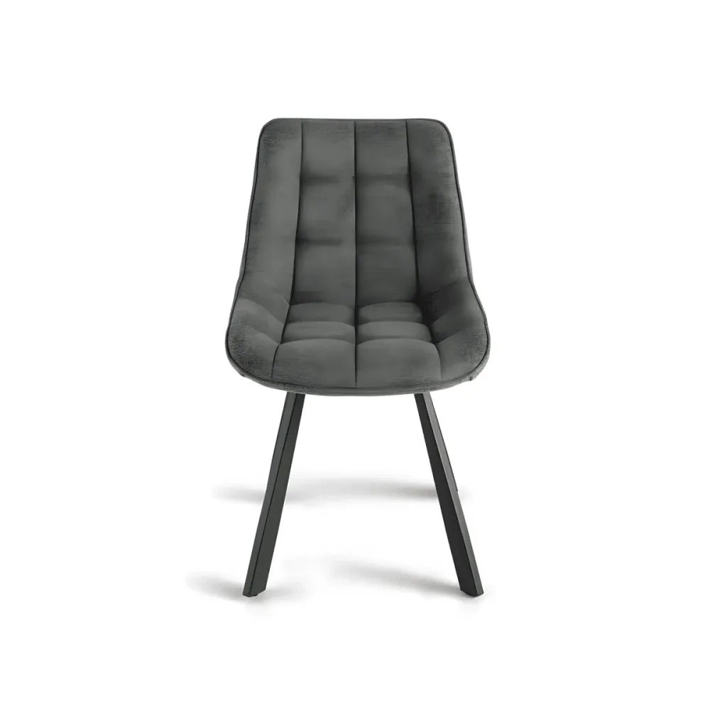 Set di sedie imbottite "Morgan" struttura metallo cm 49x59 83h Capodarte