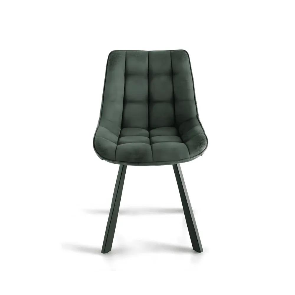 Set di sedie imbottite "Morgan" struttura metallo cm 49x59 83h Capodarte