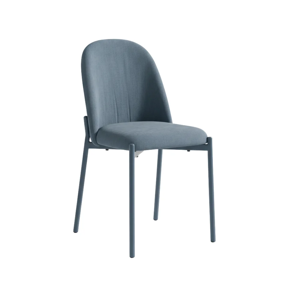 Set 4 sedie "Nova" imbottite tessuto con struttura metallo cm 47x56 86h Capodarte