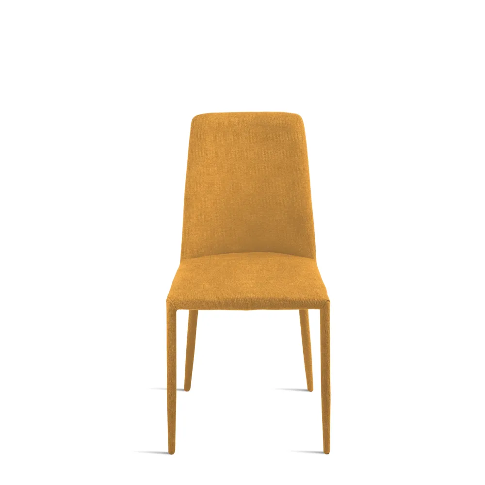 Set di sedie tessuto imbottite "Astrin" con gambe rivestite e piedini cm 47x56 h93 Capodarte