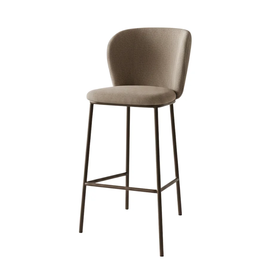 Set sgabelli fissi "Riva" dal design morbido e accogliente tessuto cm 58x52 95h Capodarte