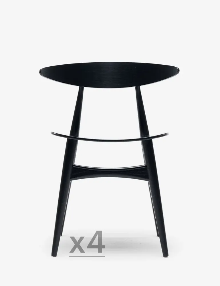 sedia ch33t rovere nero set da 4 CARL HANSEN & SØN