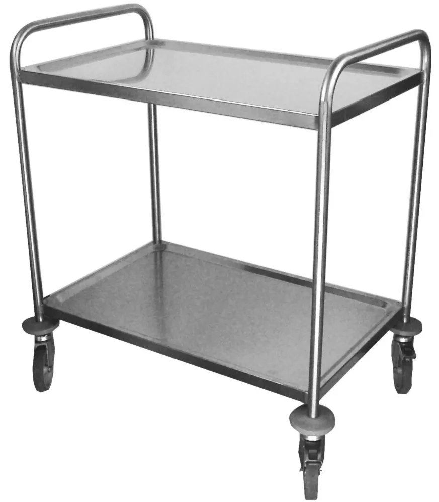 Carrello universale inox 100x50cm 2 ripiani H 93,5cm