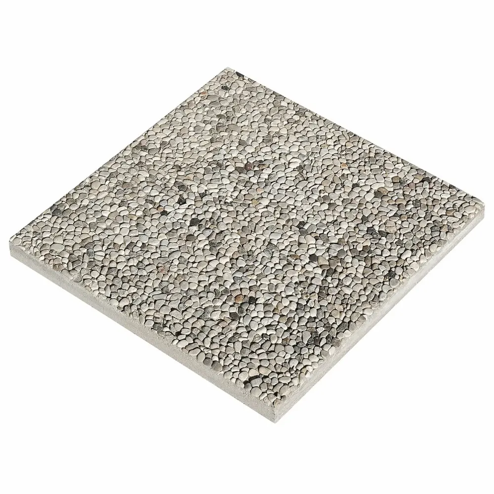 CEMENTI VIBRATI - Piastra Base Quadrata Cemento per Ombrellone ghiaino - 50x50 cm x spessore 3,7 cm