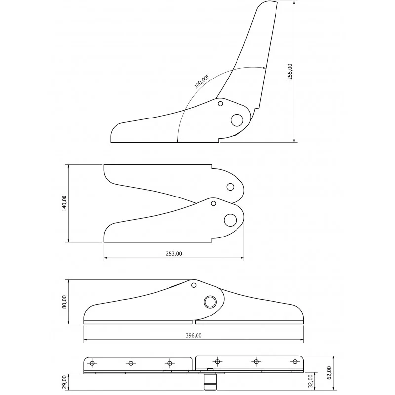 CERNIERA AISI 316 PER SEDILE