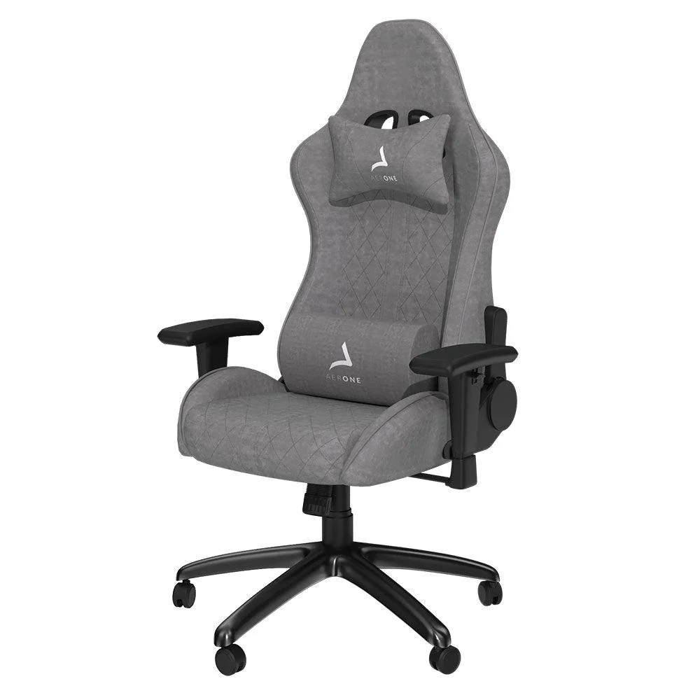 Chaise Gamer Ottone Serie Tissu Grigio Chiaro