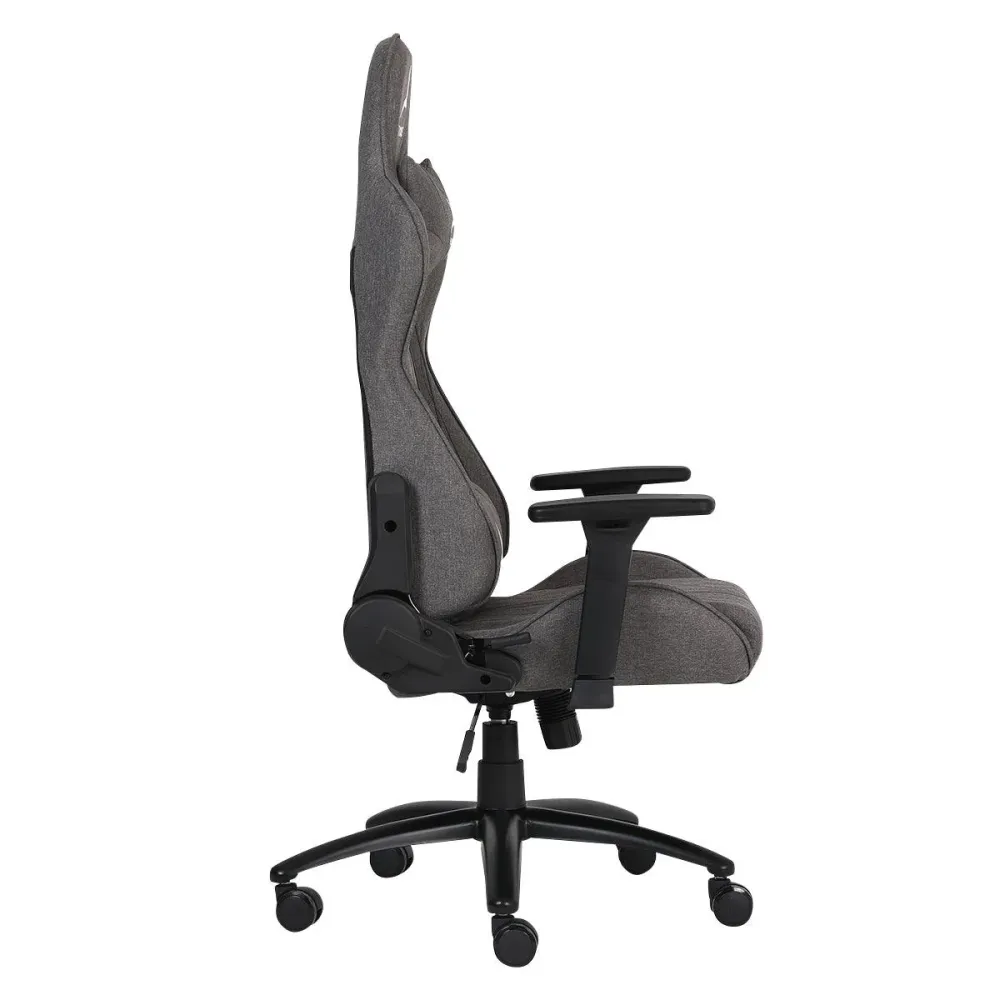 Chaise Gamer Ottone Serie Tissu Grigio Chiaro
