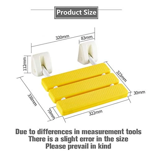 Sgabello da Doccia per Sedia da Bagno Sedile Doccia Parete, Sgabello da Bagno Pieghevole Antiscivolo Sedia da Bagno Sgabel...