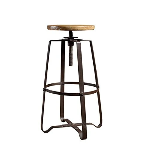 ChengBeautiful Sgabello Moderno Stile Classico Altezza Regolabile Bancone Sgabello Legno Barra del Sedile Uso Cucina Bistr...