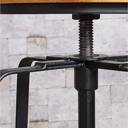 ChengBeautiful Sgabello Moderno Stile Classico Altezza Regolabile Bancone Sgabello Legno Barra del Sedile Uso Cucina Bistr...