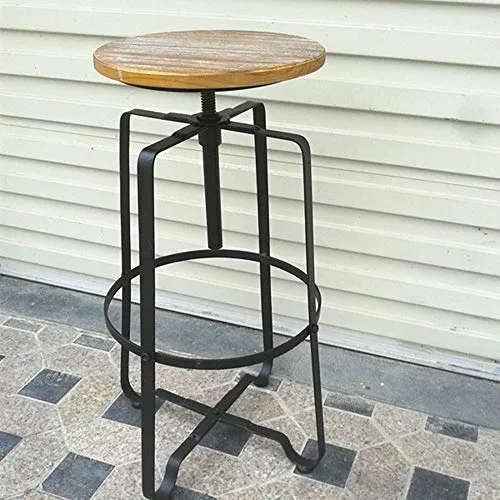 ChengBeautiful Sgabello Moderno Stile Classico Altezza Regolabile Bancone Sgabello Legno Barra del Sedile Uso Cucina Bistr...