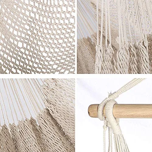Chihee Sedia Amaca Super Grande sospesa Corda di Cotone Bianco Naturale