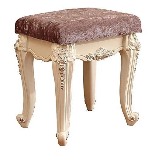 CHWU Sgabello da Toeletta Intagliato Creativo, Sedia da Trucco retrò di Moda, Sgabelli per Il Trucco, Sgabello Pianoforte