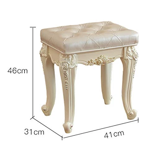 CHWU Sgabello da Toeletta Intagliato Creativo, Sedia da Trucco retrò di Moda, Sgabelli per Il Trucco, Sgabello Pianoforte