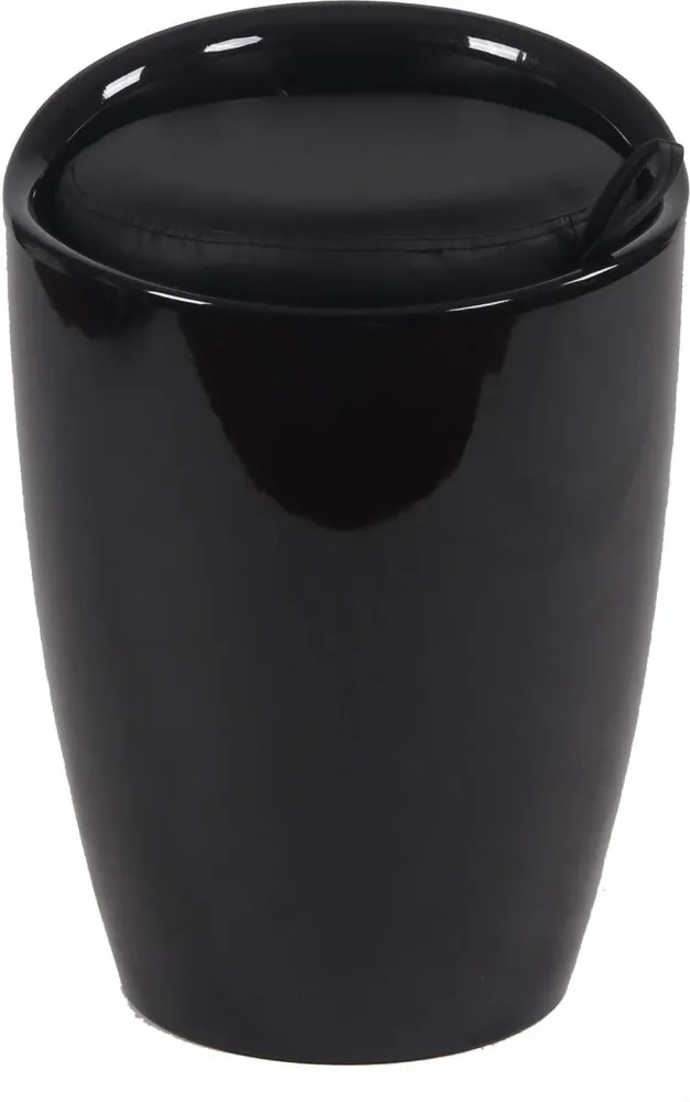 CLAUD - sgabello con contenitore Nero Milani Home