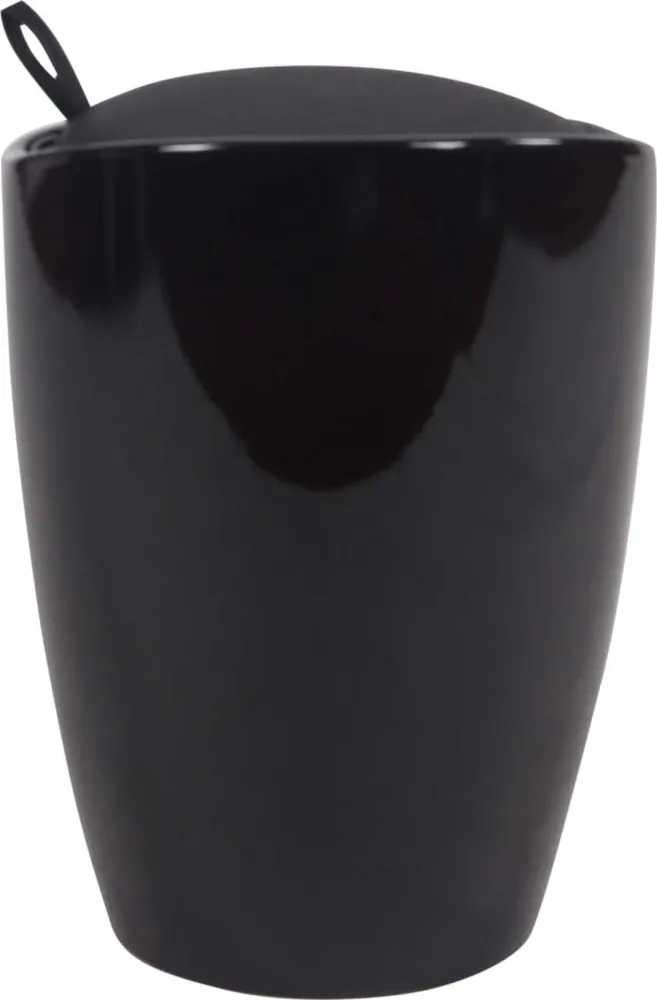 CLAUD - sgabello con contenitore Nero Milani Home