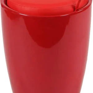 CLAUD - sgabello con contenitore Rosso Milani Home