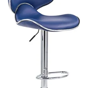 CLP Sgabello Design Cucina Las Vegas V2 Similpelle Con Schienale I Sedia Alta Imbottita Girevole Regolabile 62-82 CM, Colo...
