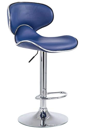 CLP Sgabello Design Cucina Las Vegas V2 Similpelle Con Schienale I Sedia Alta Imbottita Girevole Regolabile 62-82 CM, Colo...