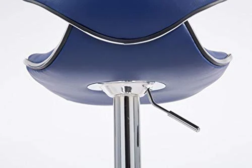 CLP Sgabello Design Cucina Las Vegas V2 Similpelle Con Schienale I Sedia Alta Imbottita Girevole Regolabile 62-82 CM, Colo...