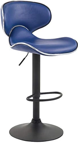 CLP Sgabello Design Cucina Las Vegas V2 Similpelle Con Schienale I Sedia Alta Imbottita Girevole Regolabile 62-82 CM, Colo...