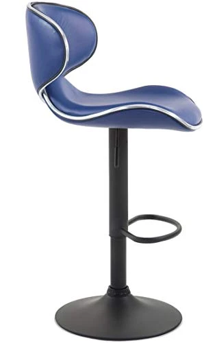 CLP Sgabello Design Cucina Las Vegas V2 Similpelle Con Schienale I Sedia Alta Imbottita Girevole Regolabile 62-82 CM, Colo...