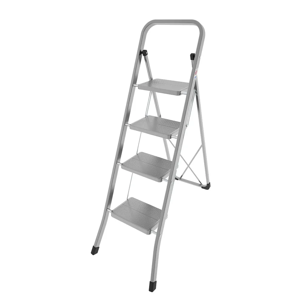 COLOMBO - Sgabello Pieghevole 4 Gradini Acciaio Stabilo - h126x46x89 cm