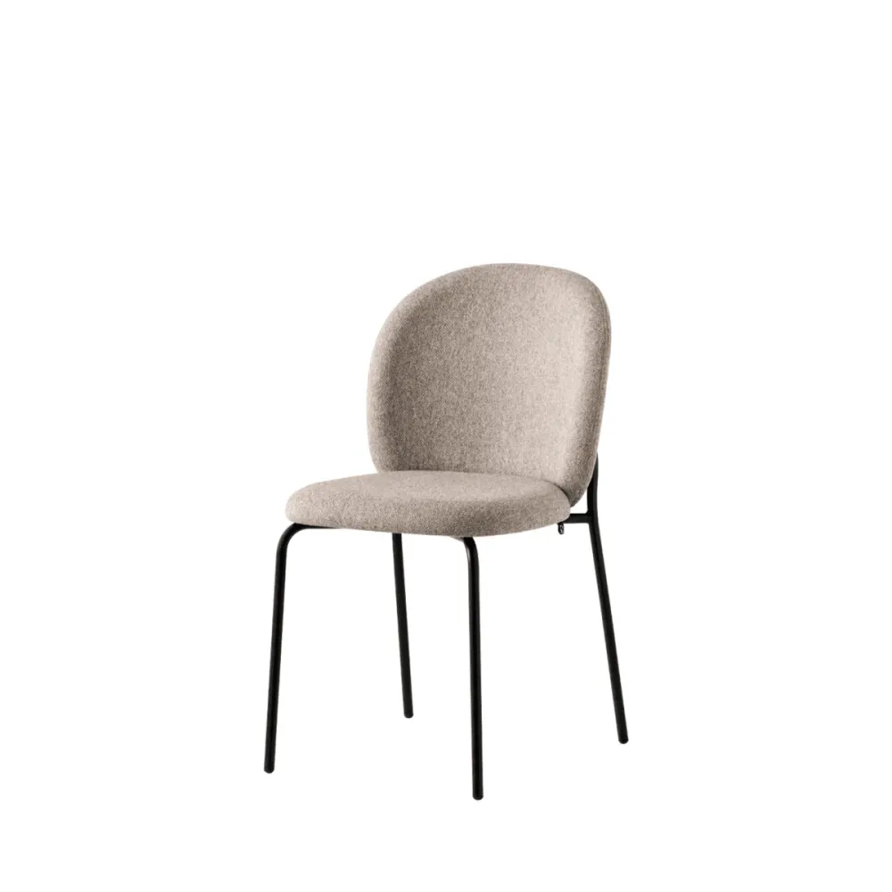 Sedie moderne da soggiorno "Cozy Mid" metallo con seduta imbottita cm 46,5x57,5 82,5h Connubia